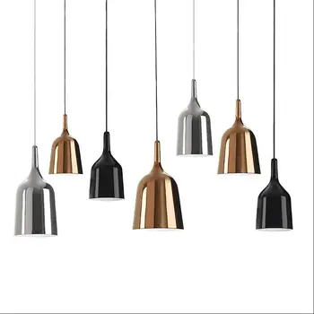 

1 light plated shade glossy copper dining room kitchen restaurant cafe bar small pendant lights lamps nordic suspended lighting