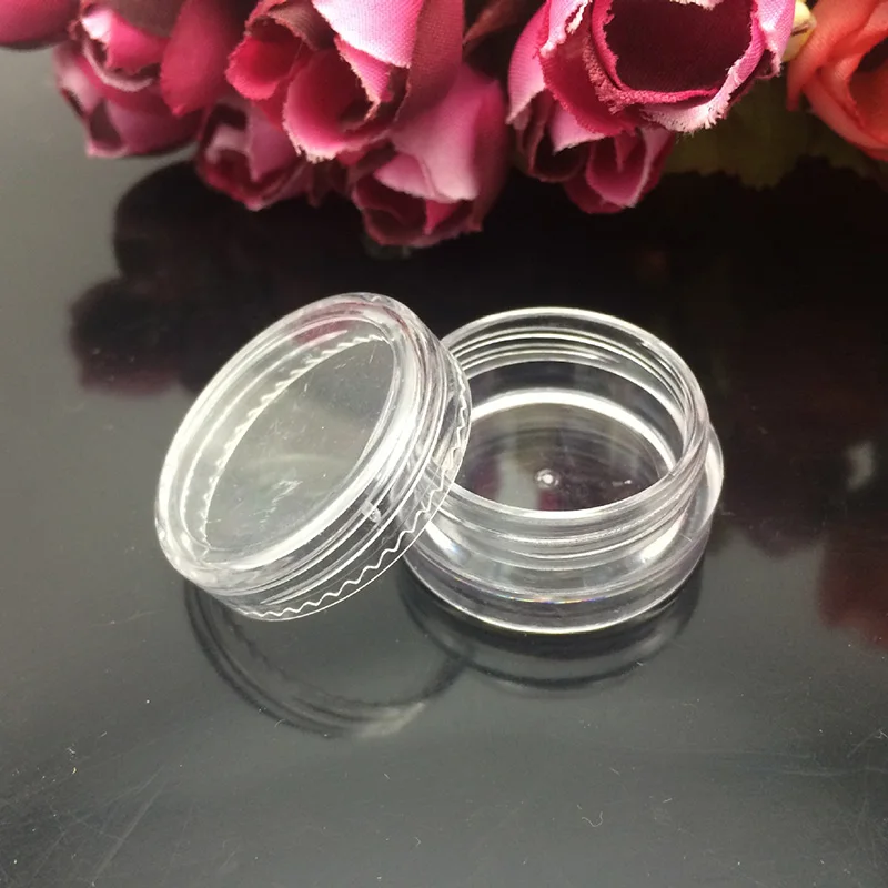 5pcs 5g Transparent Clear Cosmetic Empty Jars Plastic Pot Containers