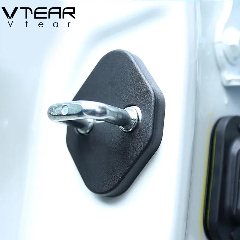 Vtear For Toyota RAV4 2016 2017 Door Lock Protective Cover car Exterior Antirust sticker decoration car-Styling ABS accessory 