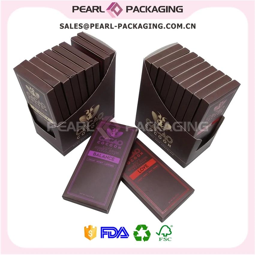 Пользовательские шоколад/закуски Дисплей коробка
