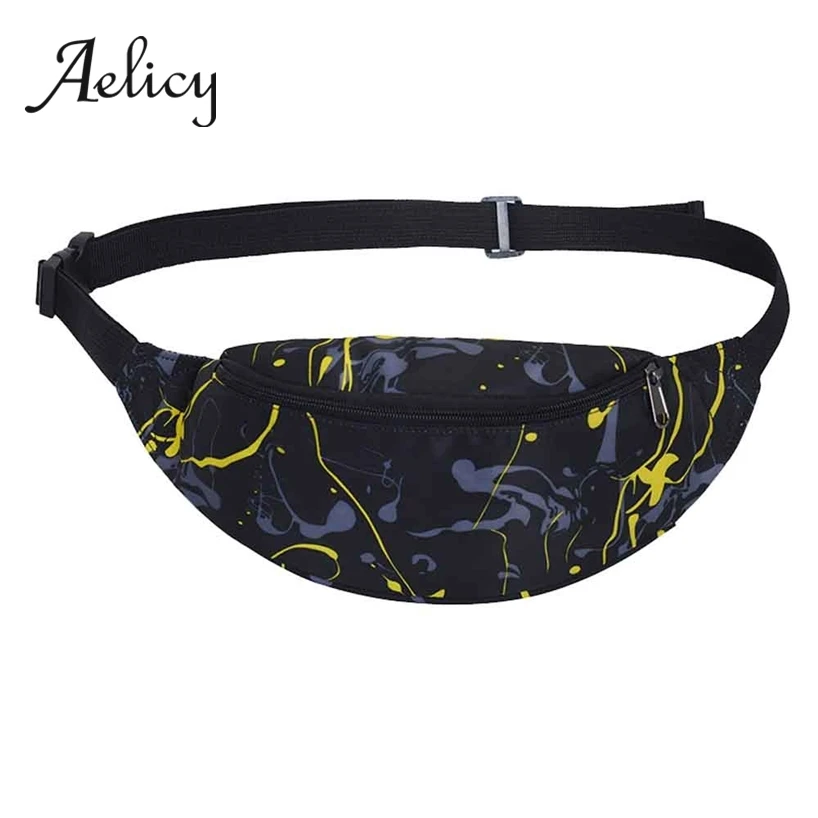 Aelicy модные принтованные Карманы Уличная поясная сумка Мужская Фитнес Женская