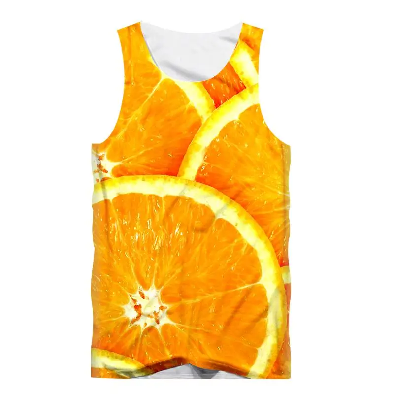 

Funny Fruit Vest Pineapple Orange 3D Print Sexy Men Tank Top Sleeveless Shirt Fitness Bodybuilding Undershirt Tees Tanktop