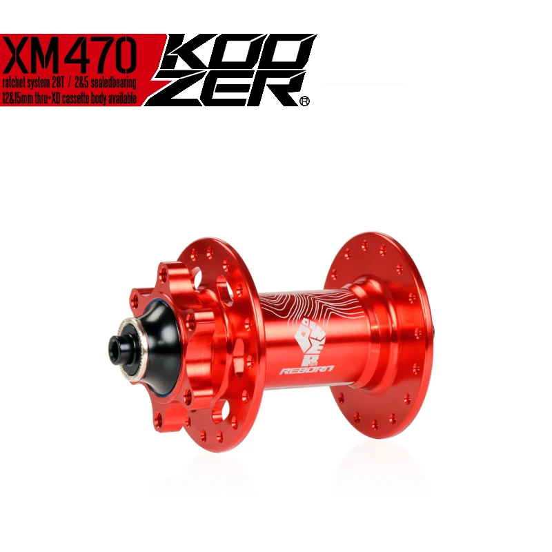 Koozer XM470 ПЕРЕДНЯЯ СТУПИЦА 2 Герметичный Подшипник дисковый тормоз передние ступицы QR 9x100 мм через 15x100 мм 32 отверстия горный велосипед ступицы