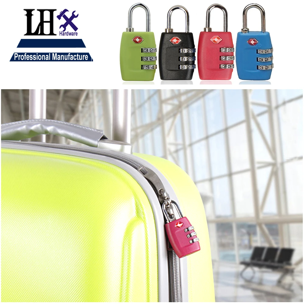 Rarelock TSA 3 Digit Code Safe Portable Lock Combination Zipper Luggage