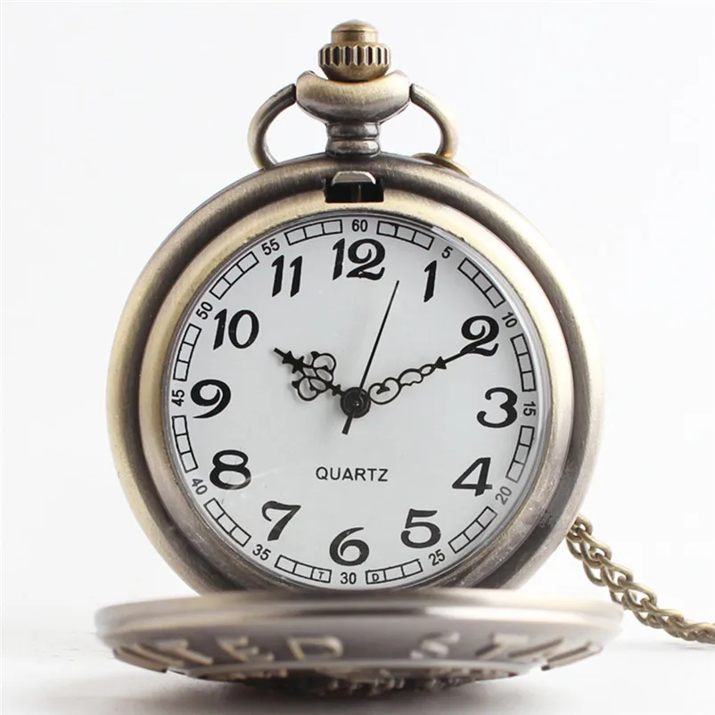Mechanical Pocket Watches With Chain Men Vintage Chain Retro The Greatest Pocket Watch Necklace For Grandpa Dad Gifts 3M28#N (1)