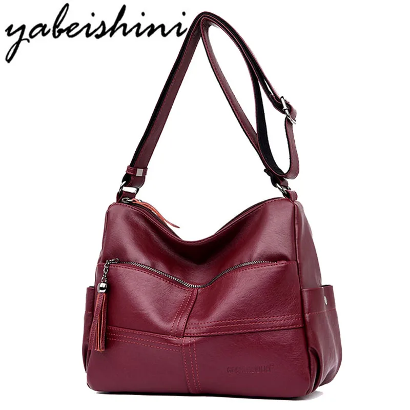 

New Multi-pocket Designer Women Handbags High Quality Leather Women Bags Casual Lady Shoulder Bags Fashion Female Messenger Bag