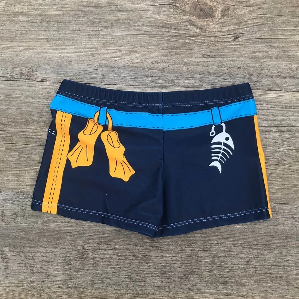 

CHAMSGEND Kid Children Boys Cartoon Print Stretch Beach Swimsuit Swimwear Pants Shorts Dec11