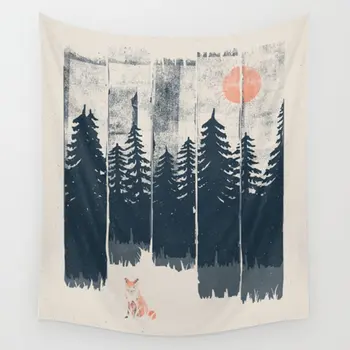 

Tapestry Watercolor Woods Print Wall Hanging Tapestry Dorm Decor ( Woods)