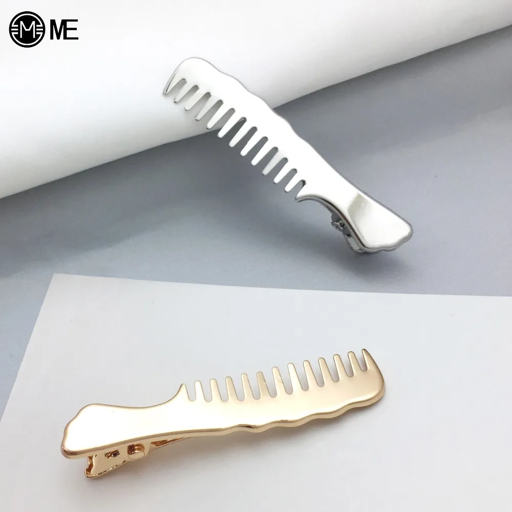 

1 Pc Hair Accessories for Women Hair Clips for Girls Headpiece Smooth Comb Shape Mental Hairpins Barrettes Bobby Pins