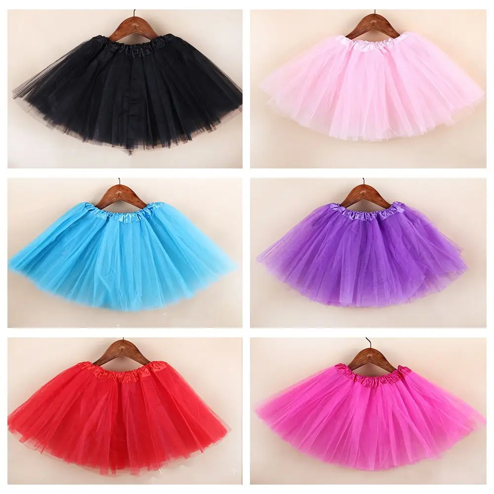 Стильный Прекрасный многоцветный Тюль юбка-пачка для девочек для принцессы Dressup балетки вечерние танцевальная одежда для девочек Одежда для танцев аксессуары