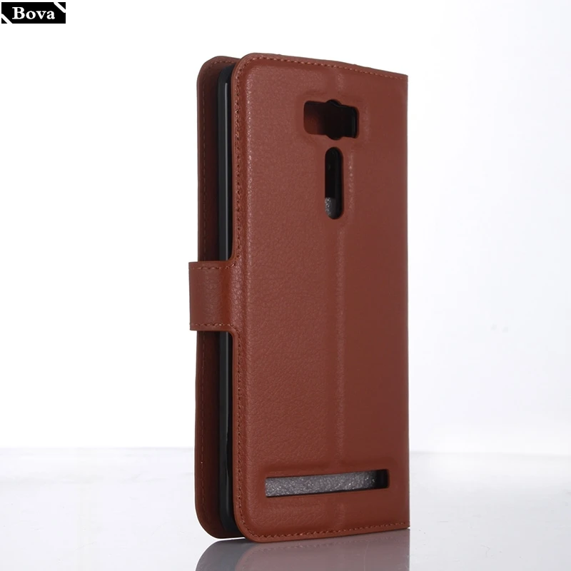 Кожаный чехол бумажник для ASUS Zenfone 2 Laser телефона с отделением карт ZE500KL ZE550KL ZE601KL|case