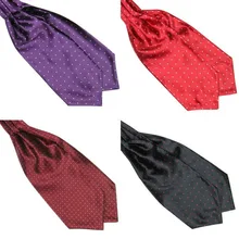 Горячая мода горошек мужской длинный Шелковый шейный платок Ascot платок-галстук нежные мужчины