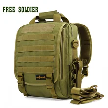 Free soldier morral táctico al aire libre mujeres de los hombres que acampan yendo de viaje mochila 14 pulgadas estilo militar caja del ordenador portátil bolsa de 2 colores