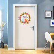 3D наклейки на стену Счастливой Пасхи Украшения espejo Вентана Электростатическая пленка матовая пленка для стекол couvercle en verre fentre