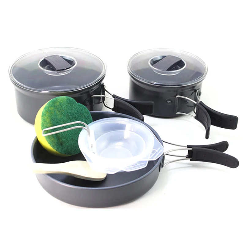 12 Person Aluminum Alloy Outdoor Camping Cookware Tableware Sets Multi
