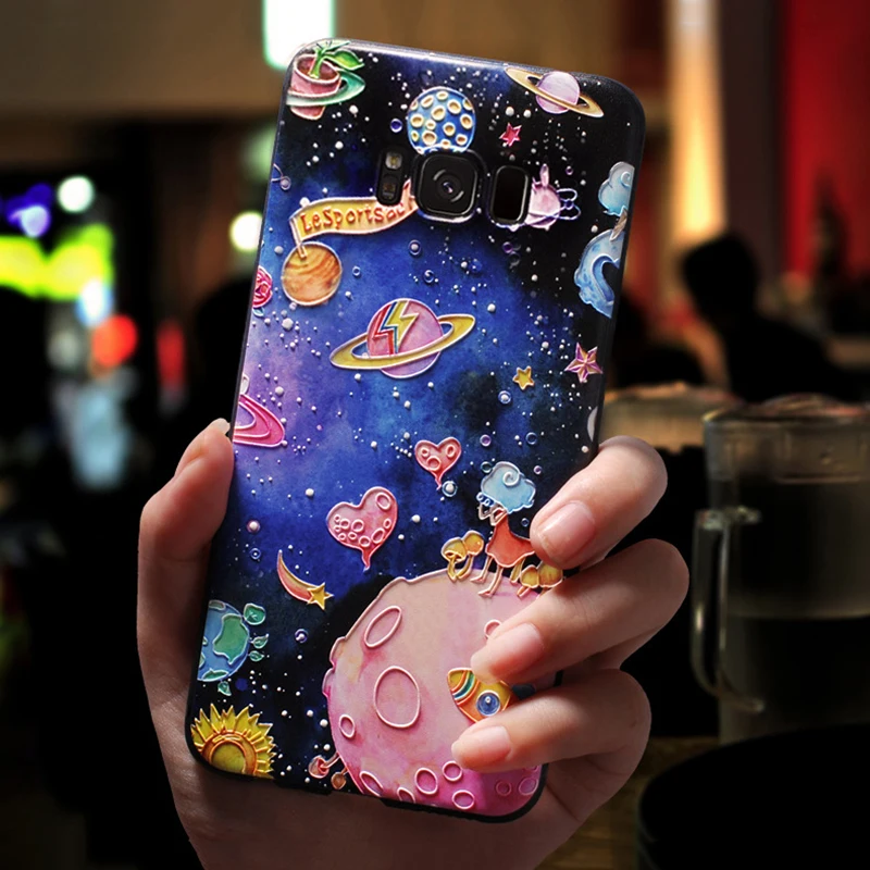 Чехол из ТПУ с 3D тиснением для Samsung Galaxy S7 Edge J3 J5 J4 J6 Plus J7 J8 A7 2018 A30 A5 2016 2017 S8 S9 Note 8