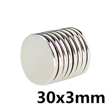 

2pcs 30x3 mm neodymium magnet 30mm*3mm strong rare earth neodymium magnets 30*3 mm NdFeB permanent round magnetic 30x3mm