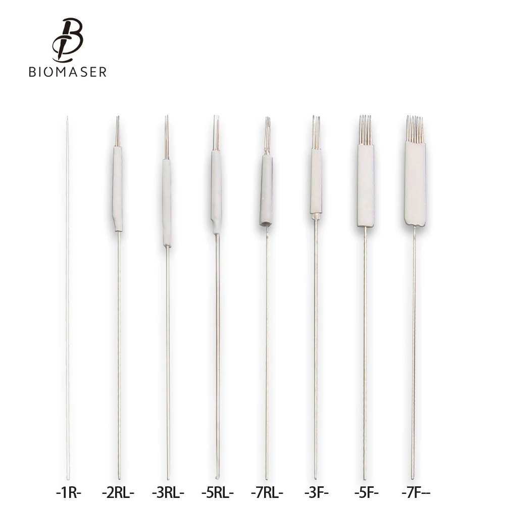 

100PCS/lot Disposable Sterilized Professional Tattoo Needles for Tattoo Eyebrow Pen Machine Permanent Makeup Kit Needles 1R-7RL