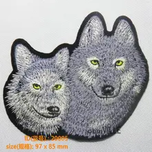 Fallout 20005 два волка/Волчья нашивка "легко наносится, просто железо-на" Гарантировано качество аппликации на заказ