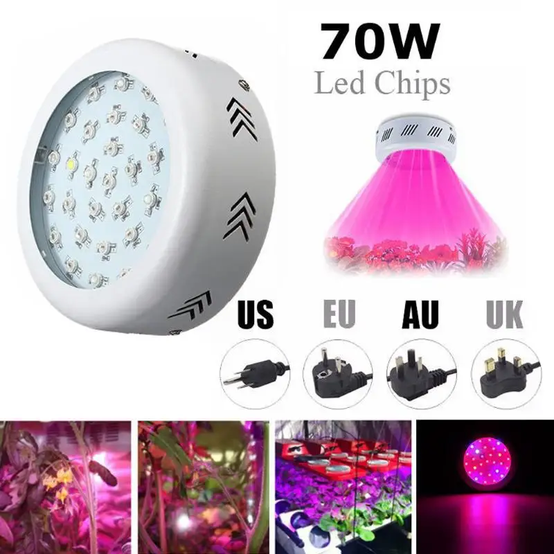 

70W 30 LED Grow Light 1680-1960LM Full Spectrum Lamp Panel 5500-6500K Indoor led grow light Vegetable Flower Plan grow tent