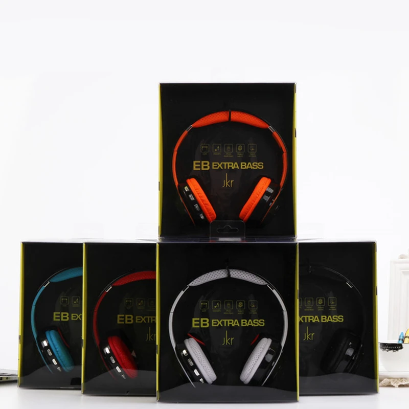 

JKR-208B Wireless Bluetooth Folding Headphone Stereo Music Headset withSupport Audio FM radio for Smart Phones PC