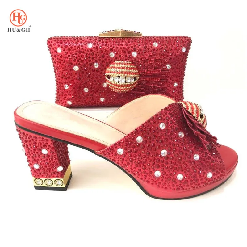 

Italian Designer Shoes Women Nigerian Women Wedding Shoe and Bag Set with African Shoe and Matching Bag for Party 2018 Luxury