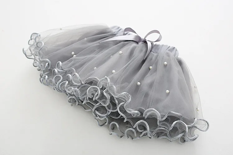 Fanfiluca/новые юбки-пачки для маленьких девочек многослойная пышная детская однотонная балерина, вечерние Тюлевая юбка для танцев, юбка с бусинами для девочек
