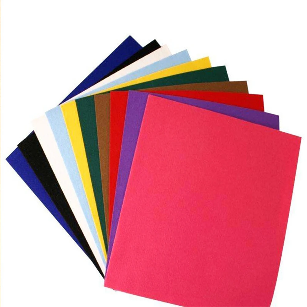 

20pcs Kindergarten Crafts Adhesive Back Felt Sheets Fabric Sticky Back Sheets Self-Adhesive Multi-Purpose Diy Felt Cloth
