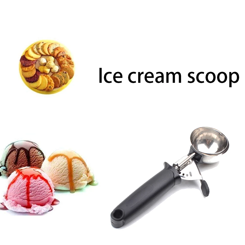 1 шт. ложка для мороженого из нержавеющей стали, ложка для мороженного, йогурта, печенья, ложка, фруктовая ложка для арбуза, инструменты для мороженого