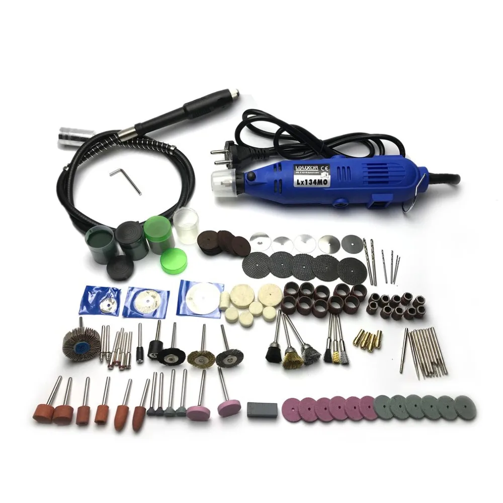 

161pcs 130W High Power Mini Electric Grinder Kit 6 Speed Control Small Jade Carving Machine Polishing Grinding Tool Set