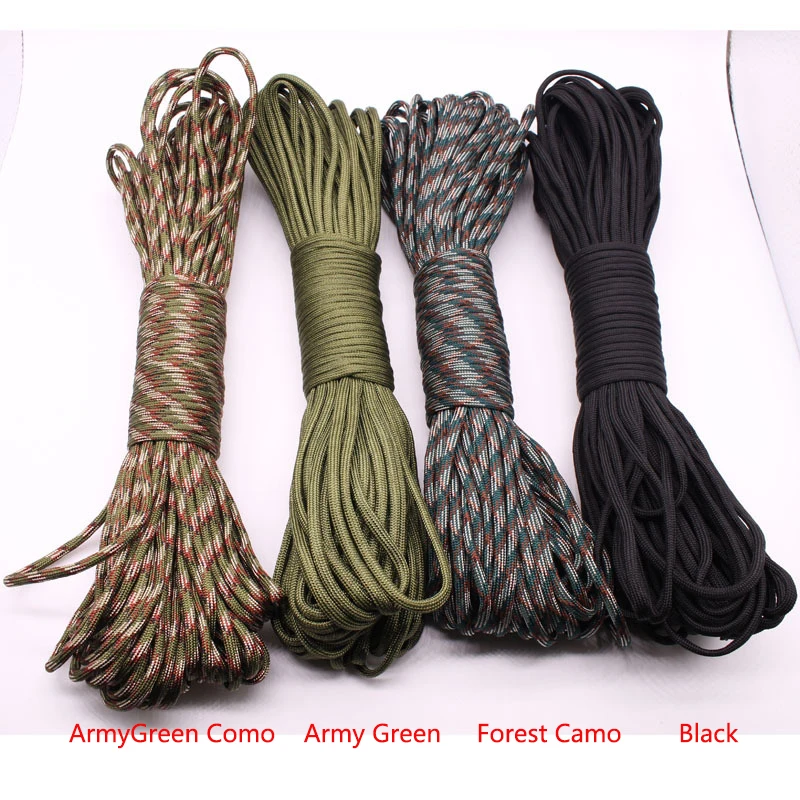 Тип III 7 Strand Paracord 550 парашютный шнур веревка Mil Spec 100FT/31 M для кемпинга путешествие на