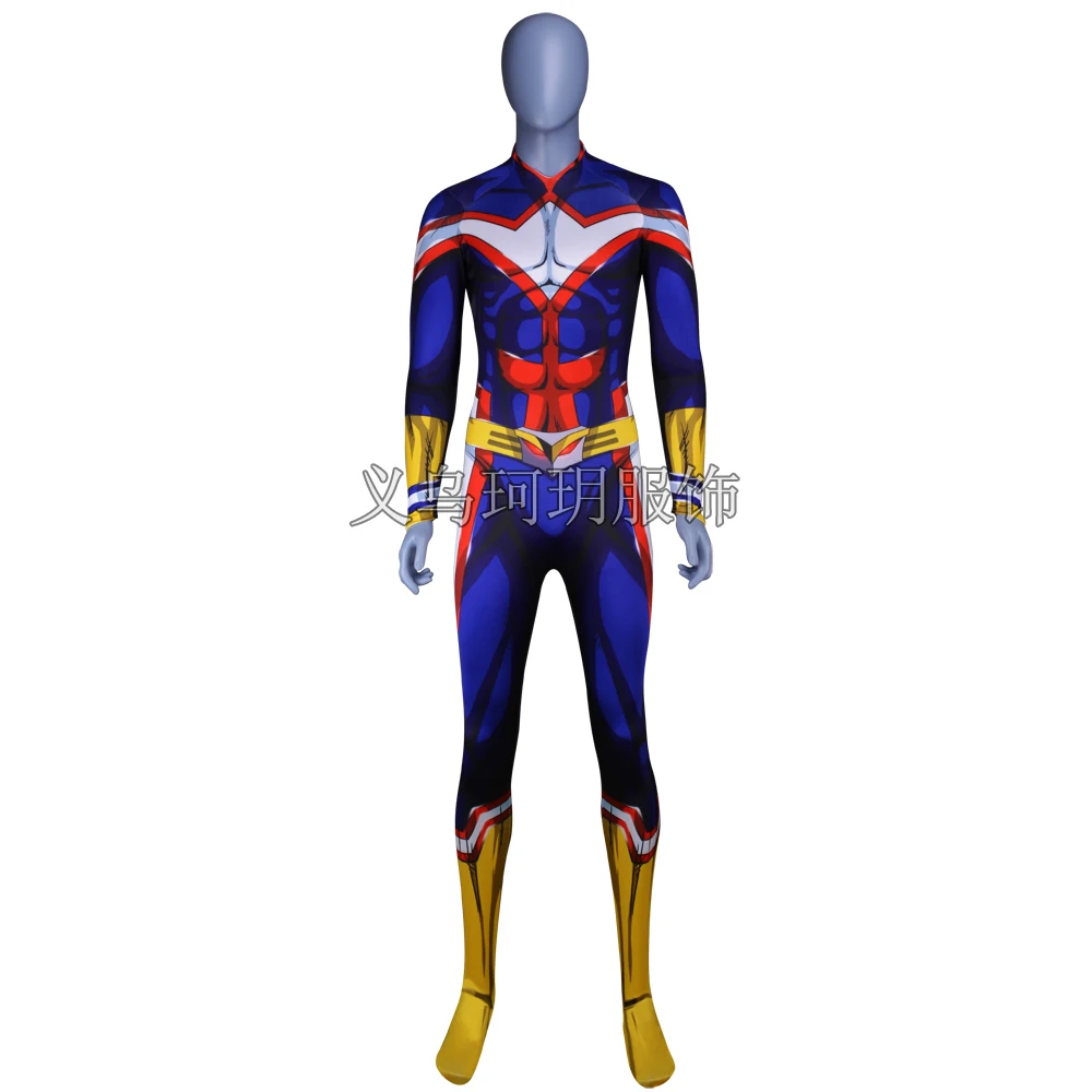 Костюм для косплея My Hero Academy All Might Boku no academic боди из лайкры с 3D принтом Zentai мужчин и