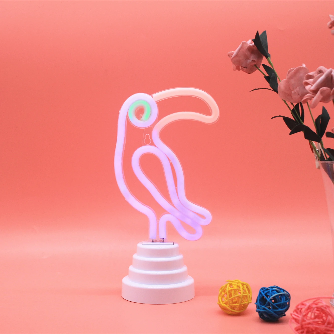TONGER Toucan Настольный/настенный светодиодный неоновый светильник USB ночник