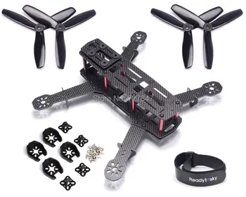 

ZMR250 Carbon Fiber Quadcopter Frame Kit 4 Axis Mulitcopter + Motor Plastic Cover Protection 5045 3 Blade Propeller for QAV250