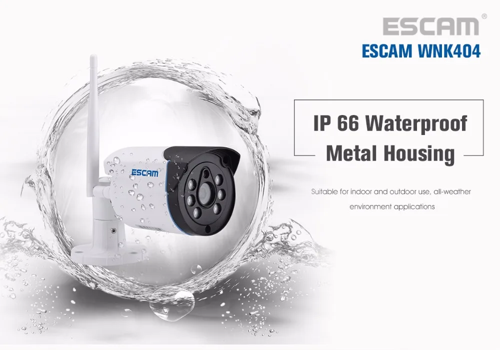 ESCAM WNK404 4CH 720P наружная ИК-камера видеонаблюдения, беспроводная ip-камера видеонаблюдения, комплект системы видеонаблюдения NVR