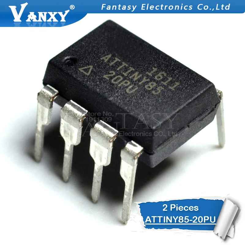 2 шт. ATTINY85-20PU DIP-8 ATTINY85 DIP8 85-20PU ATTINY85-20 DIP и