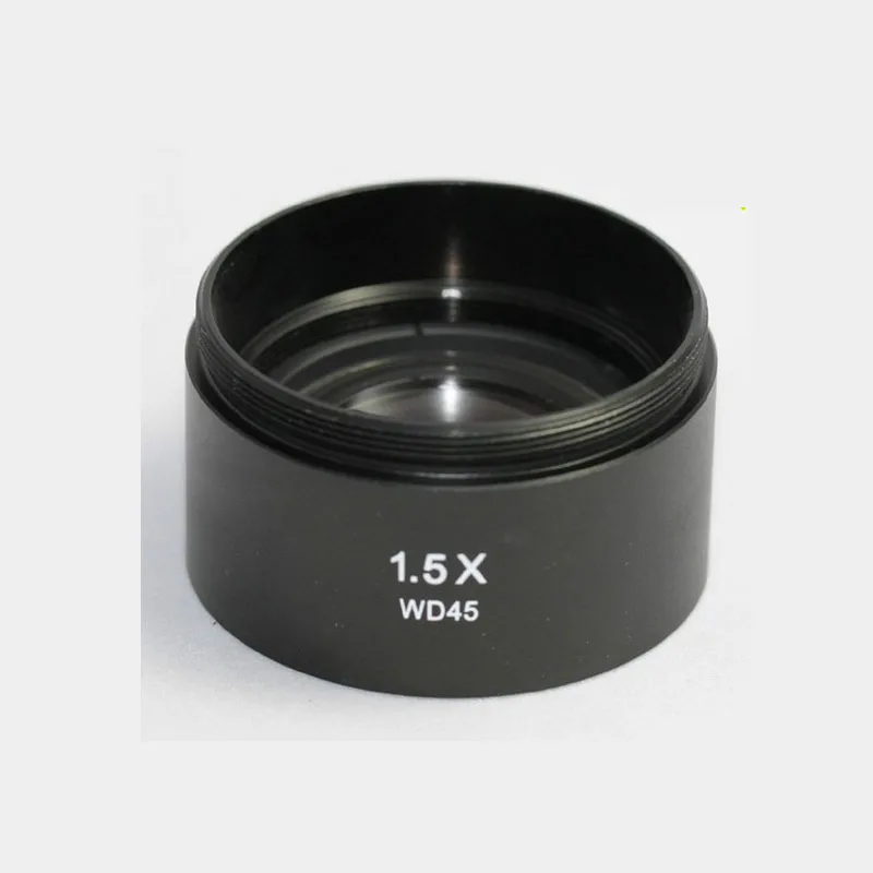 

High Quality Stereo Microscope Barlow Lens 1.5X Auxiliary Attachment Objective lens Microscope Parts Accessories W.D 45mm