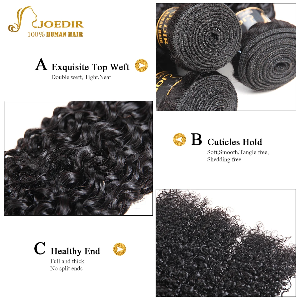 Joedir Hair Brazilian Afro Kinky Curly Human Hair Weave Non Remy Hair Extensions Bundles With Closure 3 4 Bundles With Closure Joedir Hair Brazilian Afro Kinky Curly Human Hair Weave Non Remy Hair Extensions Bundles With Closure 3 4 Bundles With Closure