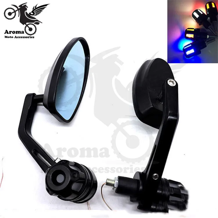 

ellipse yellow lighting scooter flasher motorcycle bar end side mirrror motorbike handlebar end decal moto rearview mirrors