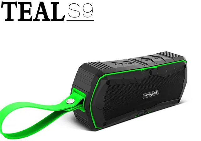 Teal S9 Portable Wireless Bluetooth Speaker Water-resistant speaker 4000mAh Power Bank for Phone Music Waterproof Subwoofer