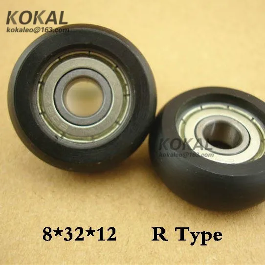 

[R0832-12] High Quality low noise 608zz bearing POM coated roller wheel single 8*32*12 roller wheel bearing roller