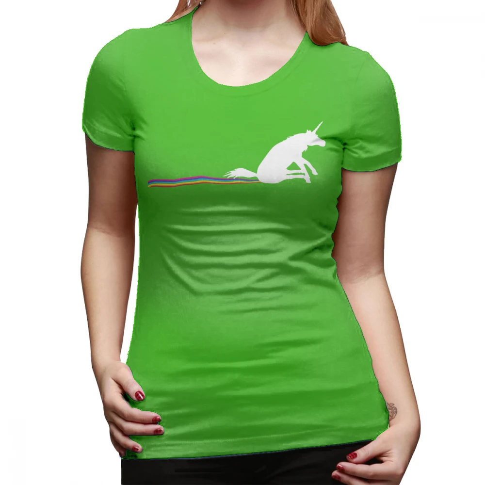Poop Единорог Футболка GO SHIT некоторые радуги футболка уличная мода 100 хлопчатобумажная женская футболка О образным вырезом печати дамы - Цвет: Зеленый