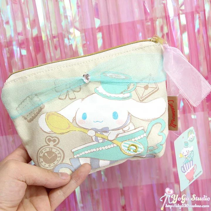 Мультфильм Симпатичные Cinnamoroll Собака аниме косметичка Для женщин Cinnamoroll Собака кружева Макияж сумка для хранения для девочек школьная сумка подарок