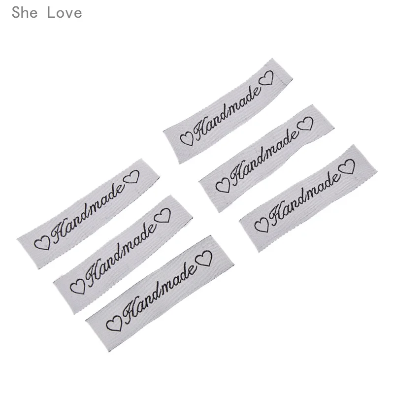 She Love 50 шт. вышитые этикетки ручной работы на одежду этикетки для одежды Швейные аксессуары