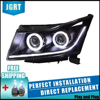 

2PCS LED Headlights For Chevrole Cruze 09-14 Car Led Lights Double Xenon Lens Car Accessories Daytime Running Lights