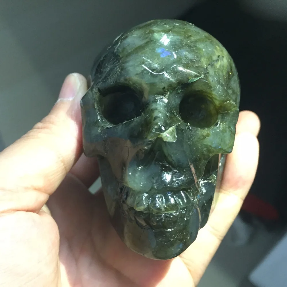 Lsk07(523 г) натуральные камни и минералы фэн-шуй Лабрадорит Исцеление черепа рейки Хрустальные черепа новые продукты Whoesale Цена