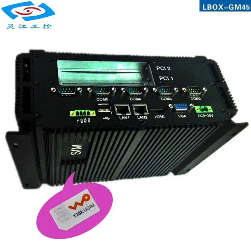 Безвентиляторный мини-ПК с 4G ram 64G SSD intel P8600 процессор Dual LAN 6* RS232 COM Порты и разъёмы Встраеваемый промышленный ПК компьютер