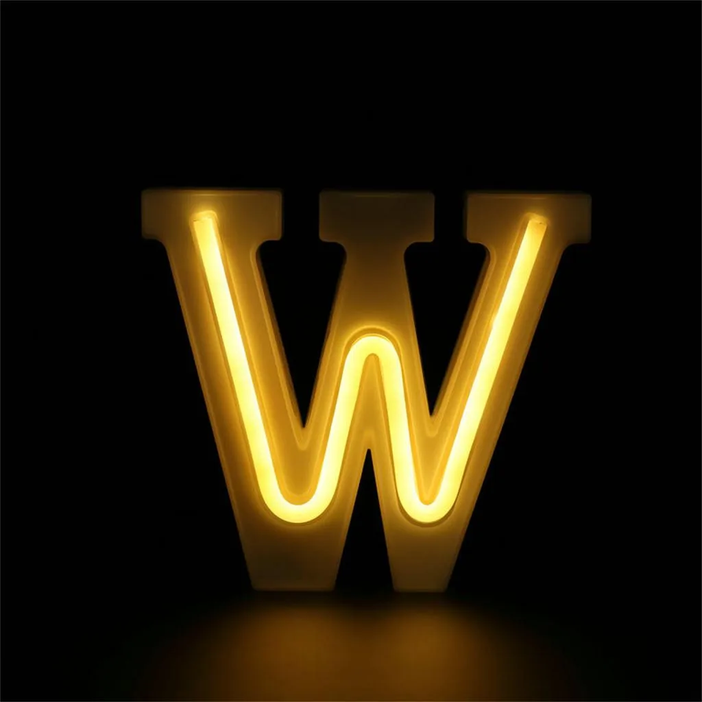 LED USB Letter Lights Light Up White Plastic Letters Standing Hanging A-Z symbol decorative letters holiday led night lights