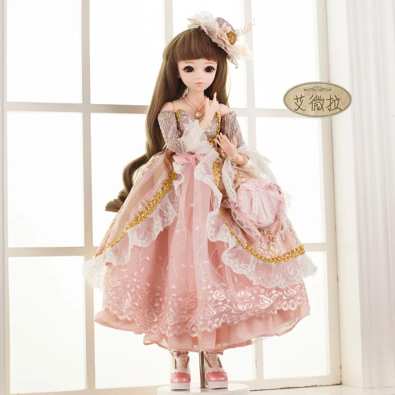 60 см/22 дюйма BJD куклы 1/3 18 суставов модное платье принцессы Свадебное платье BJD куклы DIY Макияж фантазия красота куклы девушки игрушка подарок - Цвет: AWL