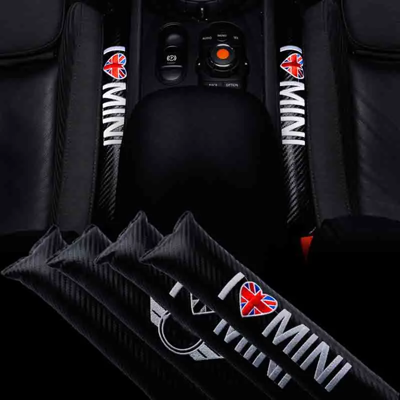 

Auto Accessorie Universal Car Seat Gap Filler Embroidery carbon fibre Crevice Pad For Mini Cooper One R55 R56 F55 F60 Countryman
